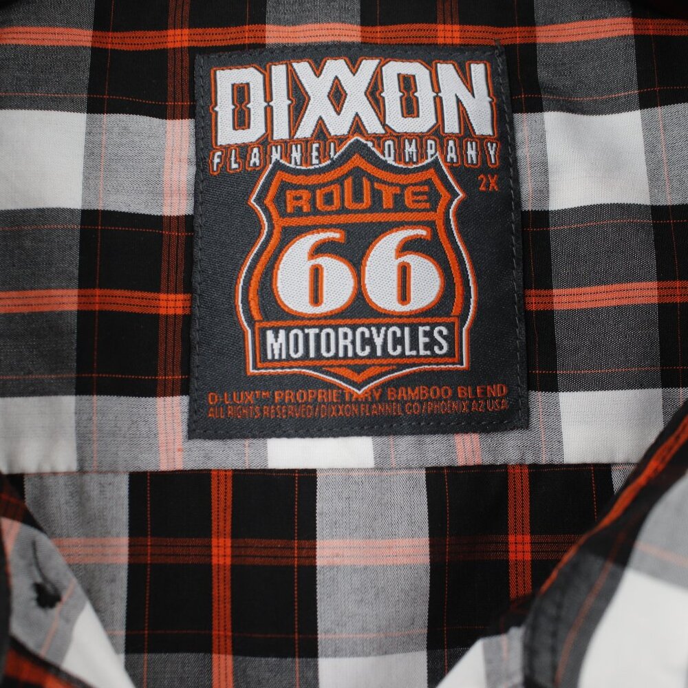 DIXXON Flannel co Shirt womens 2X Route 66 Bamboo Blend Plaid Motorcycle pockets - Picture 5 of 15
